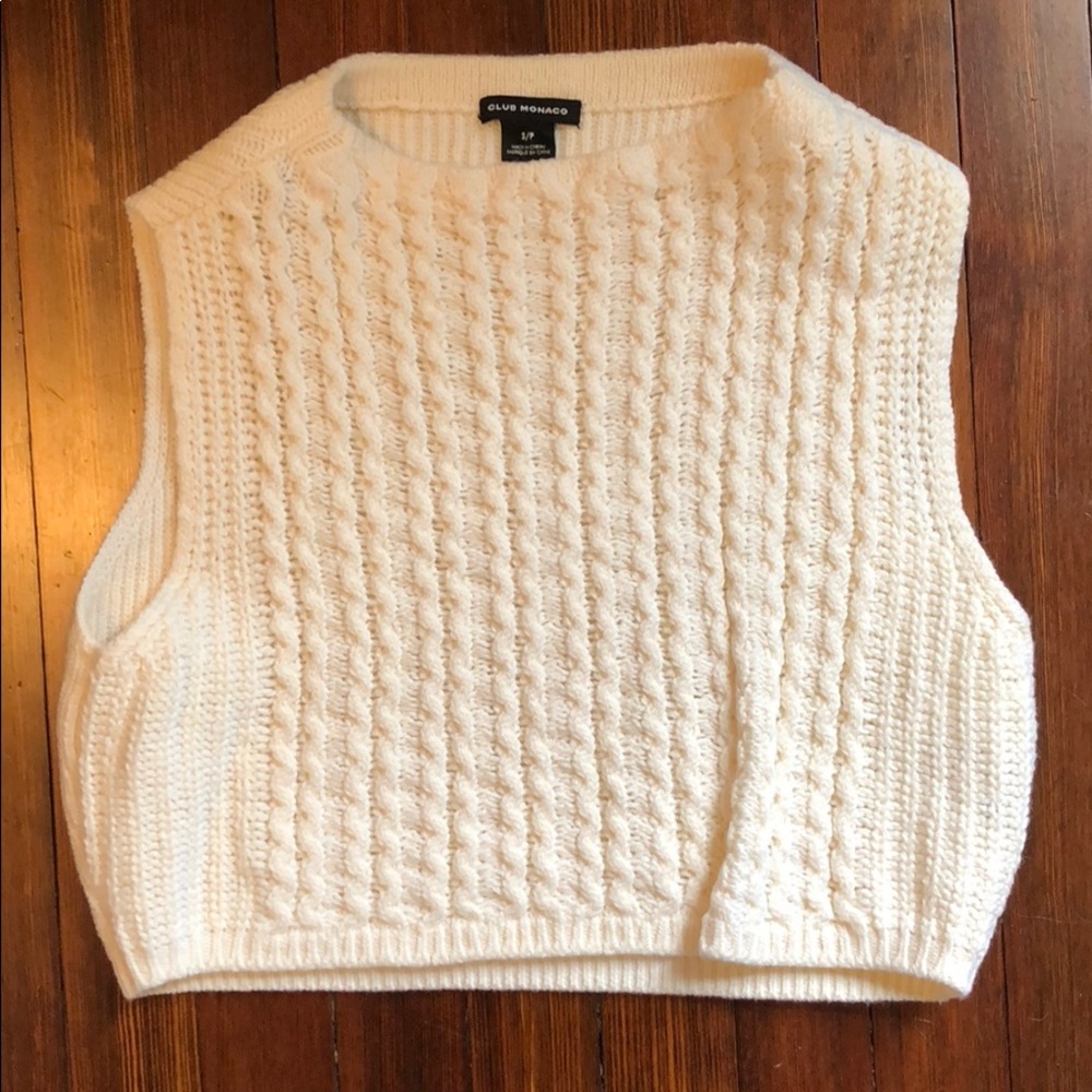 Club Monaco sweater crop Top